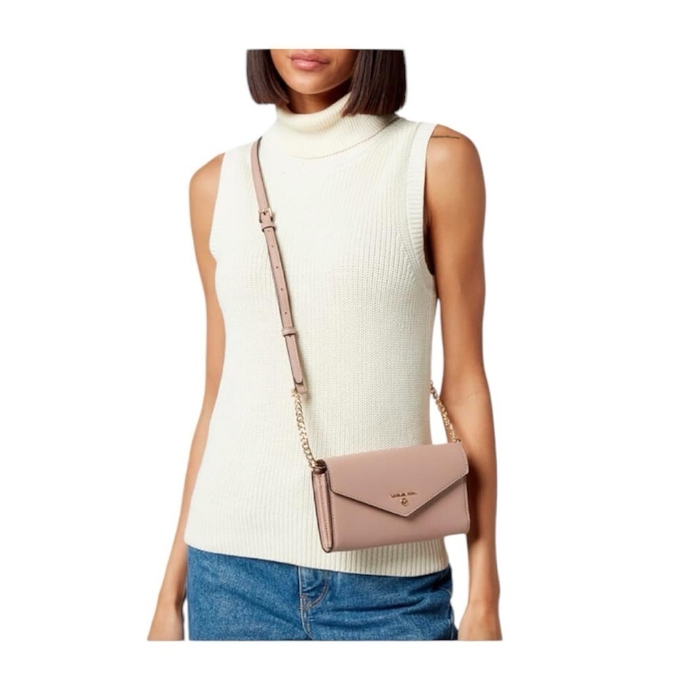MICHAEL MICHAEL KORS Jet Set Charm Envelope Phone Crossbody ~Soft Pink *NWT*